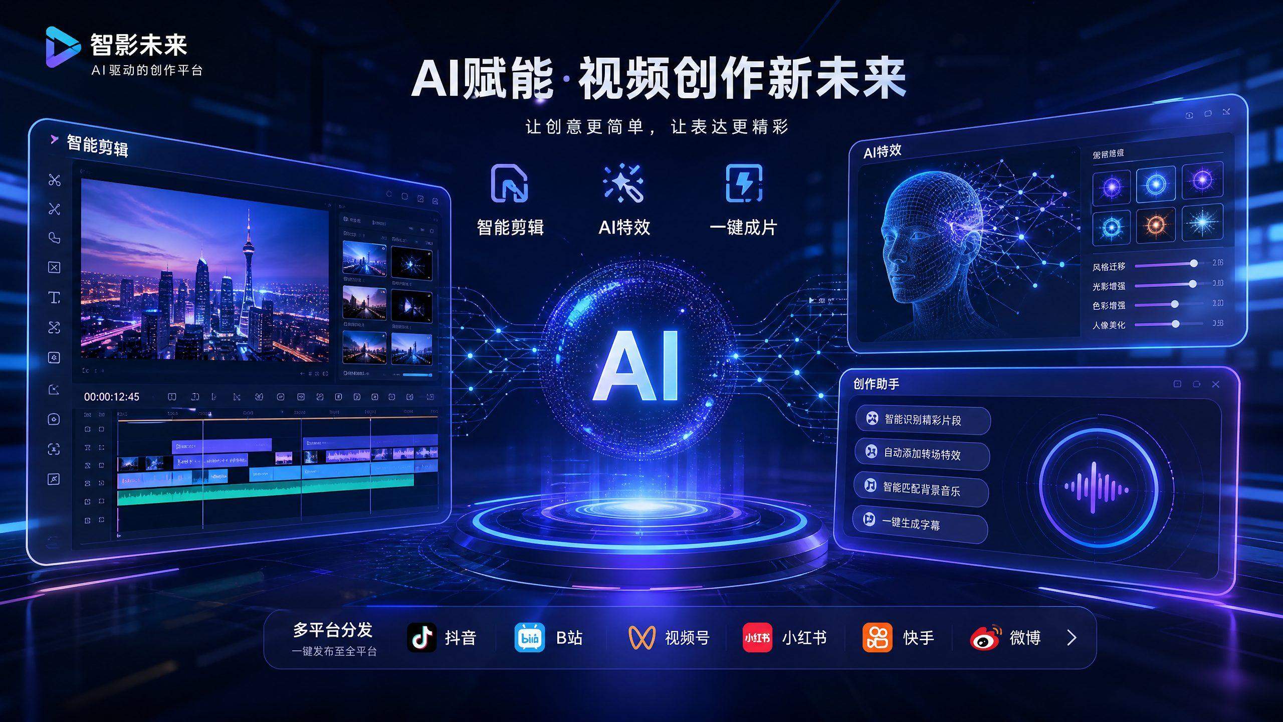 捷克街头AI视频剪辑工具